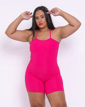 Macaquinho Fitness Básico Curve Plus Size Malte
