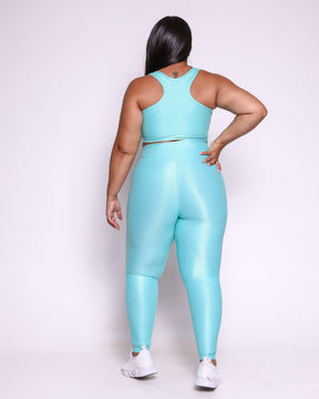 Conjunto Fitness Curve Plus Size Verde Candy